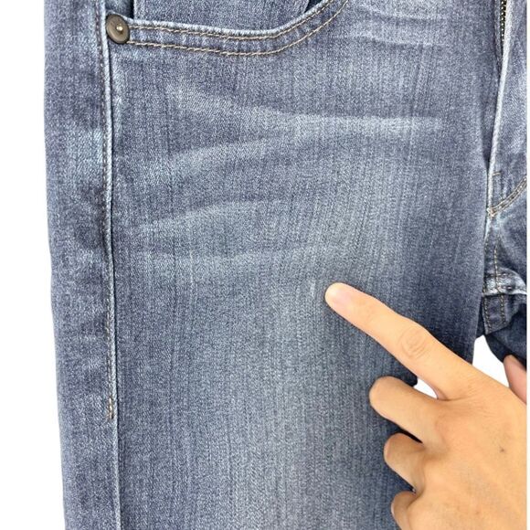 𝅺PAIGE Croft Dark Distressed Wash Skinny Stretch Jeans Size 28 - Picture 9 of 10